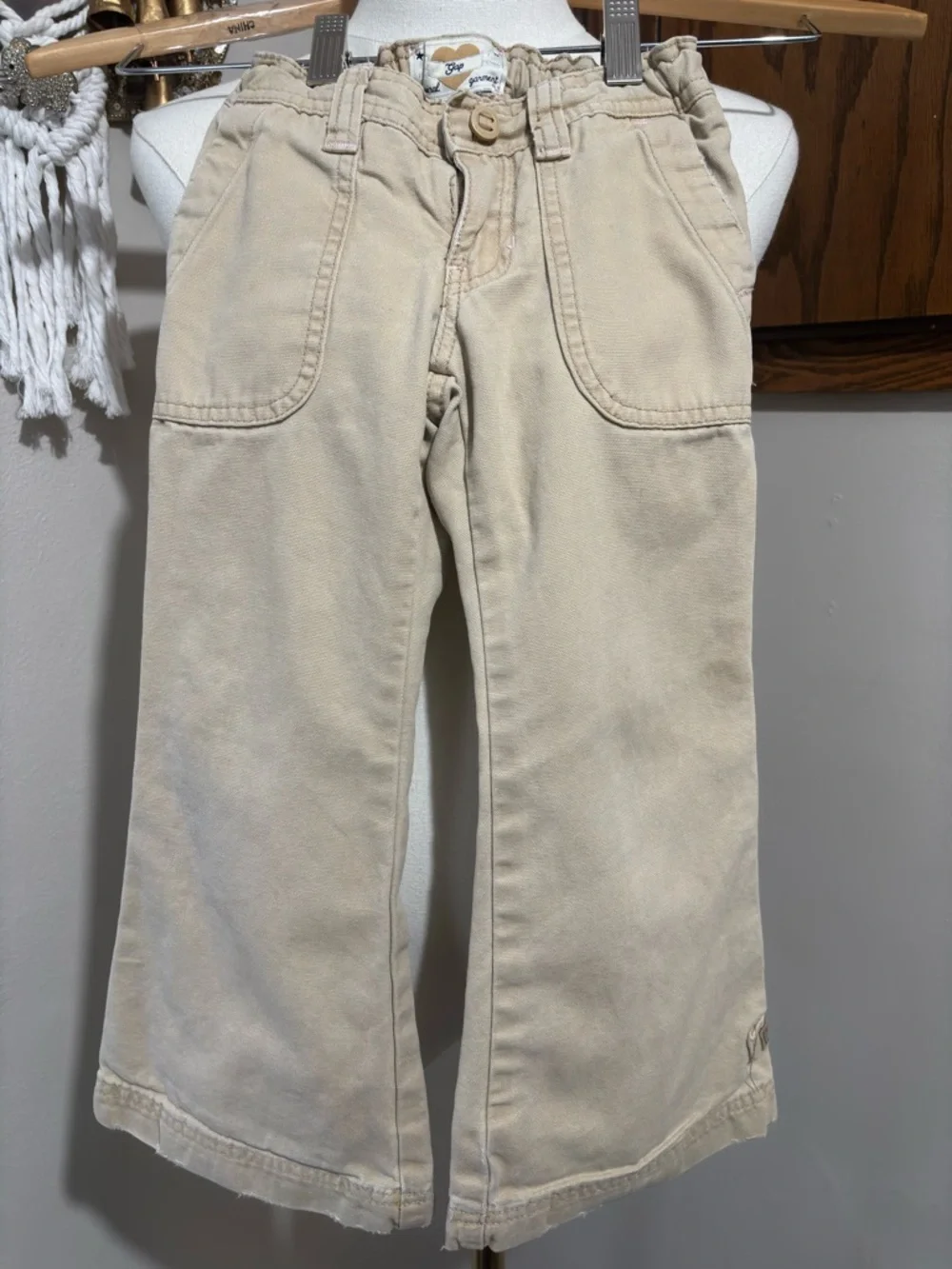 Gap Kids Vintage Khaki Bootcut Flare Jeans Size 4 Regular Beige